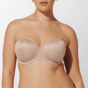 ThirdLove Tan Strapless Bra with Underwire Support